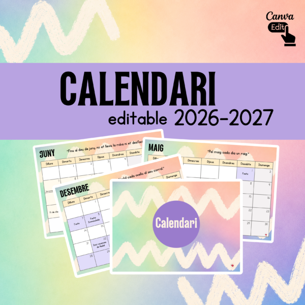 Calendari Anual 2026-2027 - Editable