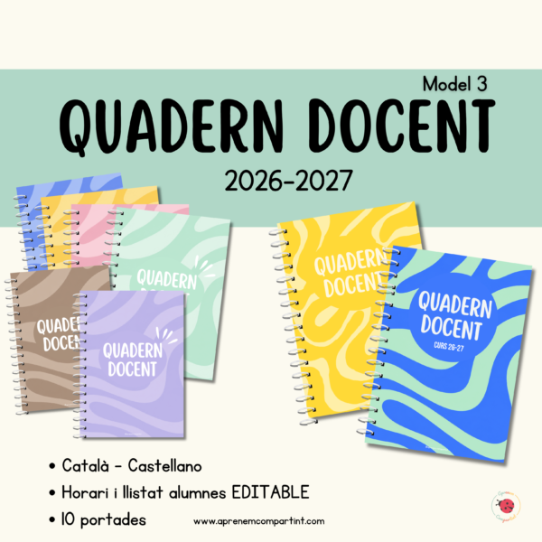 Quadern docent 26-27/Cuaderno docente - Horarios editables